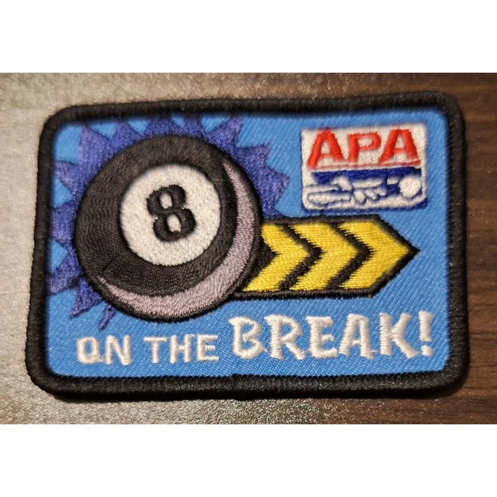 8 BALL APA On the BREAK Patch Patch American‎ Poolplayers ASSOCIATION 8-ball